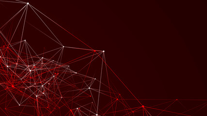 Abstract digital connection dots. Technology background. Network connection structure. 3d rendering.
