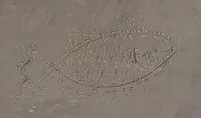 footprints on the sand