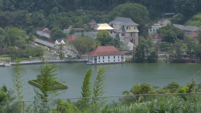 Temple Of The Sacred Tooth Relic In Kandy, Sri Lanka. The Temple Was The Houses For The Relic Of The Tooth Of Buddha During The Former Kingdom Of Kandy