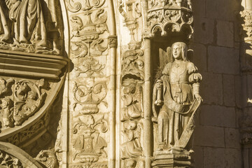 detail of The portico of old Church of Our Lady of the Conception in Lisbon, Portugal