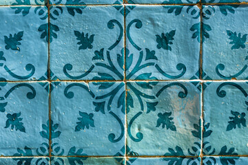 monochrome azulejos Lisbon, Portugal