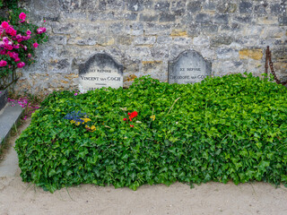 tombe de Vincent Van Gogh à Anvers-sur-Oise dans le Val d'Oise en France