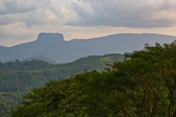 mountain landscape with clouds