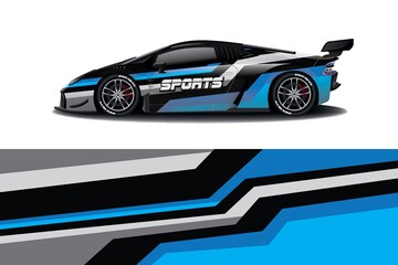 Obraz na płótnie Canvas Sports car wrapping decal design 