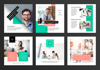 6 Corporate Social Media Square Layouts