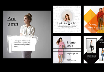 5 Abstract Social Media Square Layouts