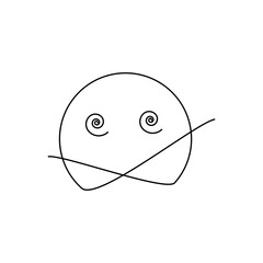 Logo hypnotizing cat icon. thin lines eps ten