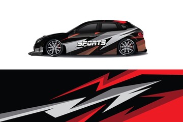 Sports car wrapping decal design	