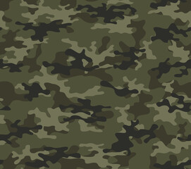 
Military camouflage seamless background khaki vector pattern on print
