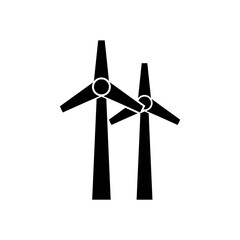Wind turbine vector icon.Wind power, logo isolated on white background