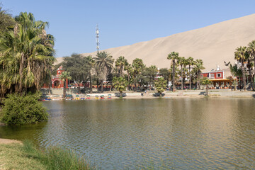 oasis of the village of Huacachina in the province of Ica in central Peru