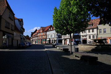 Fototapeta na wymiar Mathilde-Brunnen in Quedlinburg. Quedlinburg, Sachsen-Anhalt, Deutschland, Europa