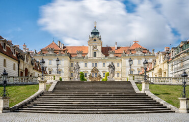 Fototapeta na wymiar Czech castle Valtice. Valtice is part of the Lednice-Valtice area. This area is very famous.