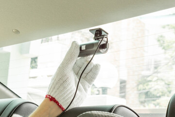 Installing car rear camera video recorder, Car Service.