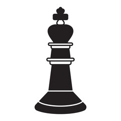 King chess piece flat vector icon for apps or websites