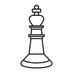 Fototapeta premium King chess piece line art icon for apps or websites