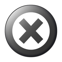 Obraz premium Exit or close vector icon for apps and websites