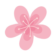 flower decoration natural isolated icon style