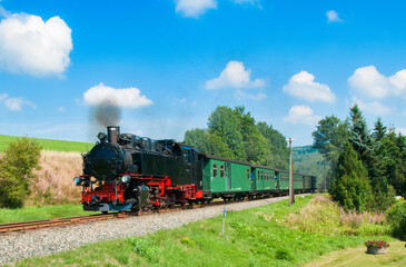 Fototapeta na wymiar Germany historic steam train.