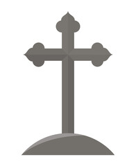 cross grave icon vector design