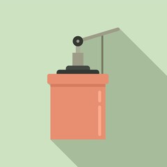 Aircraft repair jack screw icon. Flat illustration of aircraft repair jack screw vector icon for web design