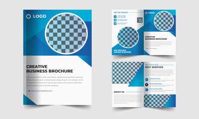 4 Pages Business Bi Fold Brochure Template