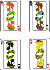 king playing cards vector graphics
