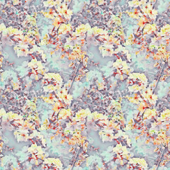 Plakat Spring Background. Watercolor Seamless Pattern.