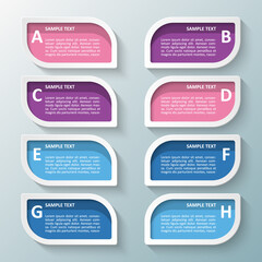 Abstract 3D Paper Infographics. Business template .Vector illustration