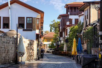Naklejka premium street in the old town of Antalya