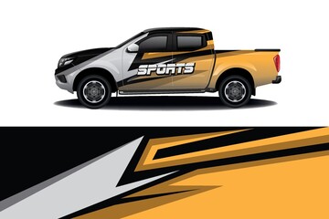 Fototapeta premium Sports car wrapping decal design 