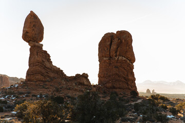 Fototapeta na wymiar strange rock formation made by erosion in the desert