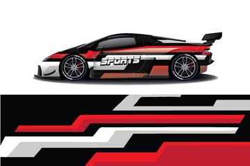 Obraz premium Sports car wrapping decal design 