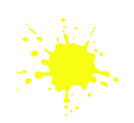 Yellow paint splash. vector illustration