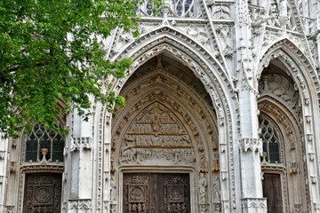 Rouen; France - september 21 2019 : Saint Maclou church