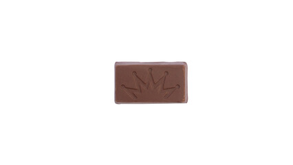 A few ounces of chocolate On a white background