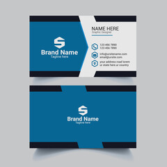Abstract Double-sided Horizontal Modern Business Card Design