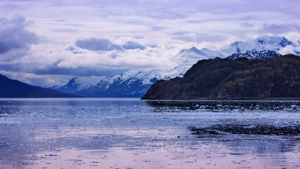 Cruise ship sailing in Glacier Bay National Park, Alaska