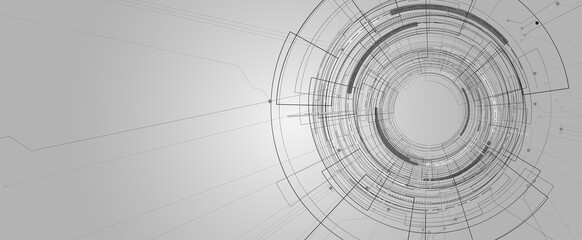 Abstract tech background. Futuristic technology interface