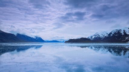 Cruise ship sailing in Glacier Bay National Park, Alaska