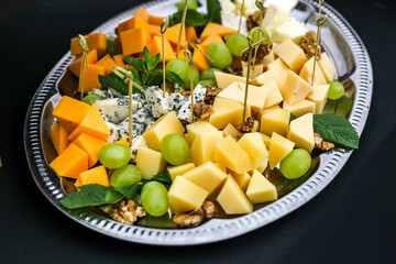 Catering service for guests. Luxury food. 