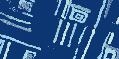 Navy Blue Dirty Paper. Blue Grunge Ornament.