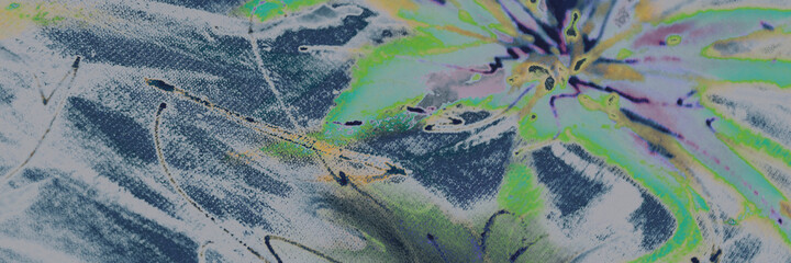 Green Palm Element. Night Nature Template. Grey