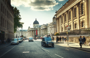 streets of London, sunset time, UK