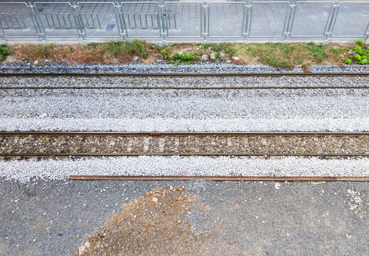 Above view of the double track with the new gravel.