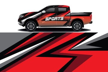 Fototapeta premium Sports car wrapping decal design