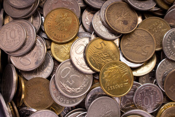 Coins for business, money, financial coins and economy. Money coins, penny coins, silver coin, copper coin.
