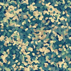 Fototapeta premium Flecktarn camouflage seamless pattern background. Vector illustration.