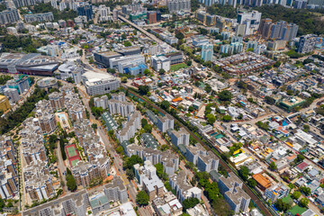 Top view of Hong Kong city