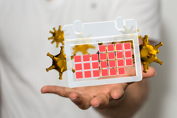 virus economic impact concept image.